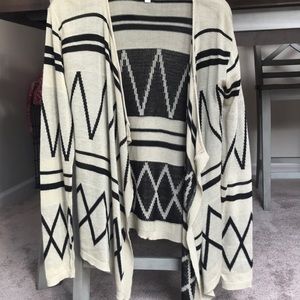 Black and cream light cardigan